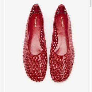 Reformation Red Mesh Flats